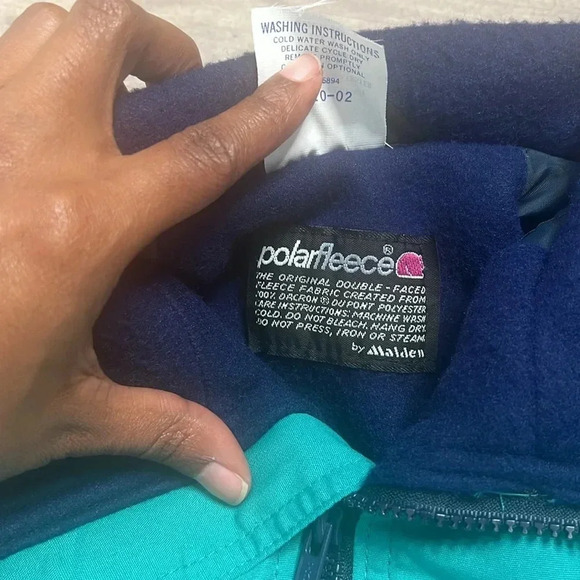 Sportsmaster Polarfleece Womens Jacket Coat Size S Blue Teal Vintage NWT - Picture 2 of 6